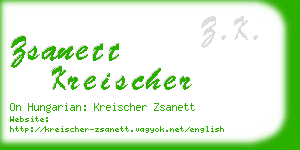 zsanett kreischer business card